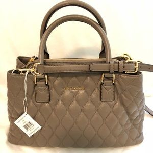 Vera Bradley Quilted Emma Satchel in Taupe